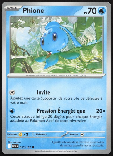 Carte pokémon phione 055 167 - pokémon,