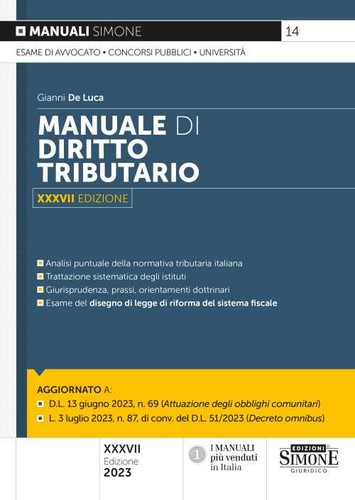 Manuale diritto tributario - manuale,