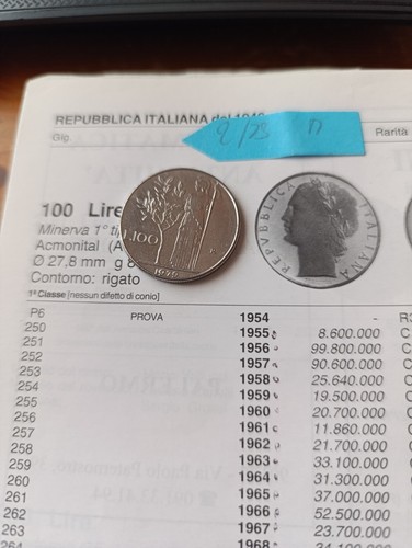 Moneta 100 lire del - moneta,