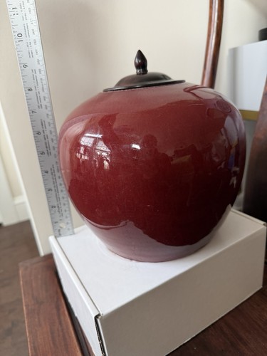 Barattolo porcellana rossa
