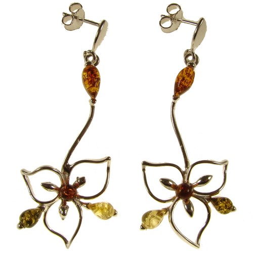 Orecchini donna ambra - orecchini,