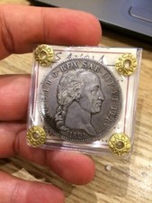 5 Lire 1821 Vittorio Emanuele I Sardegna R3 Periziata BB+