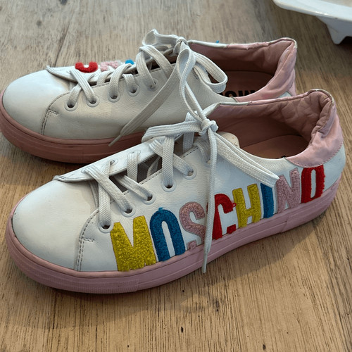 Sneakers moschino bianco rosa - sneakers,