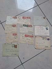 Lotto 10 buste viaggiate regno d'Italia storia postale. 