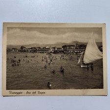 VIAREGGIO ORA DEL BAGNO SPEDITA 1941 CARTOLINA D’EPOCA BIANCO E NERO