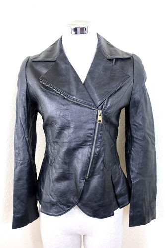 Giacca pelle biker vintage