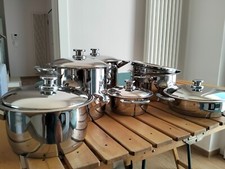 Set pentole Roccobarocco in acciaio inox 7 pezzi