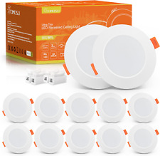 10 Faretti LED Da Incasso Cartongesso 5W 450Lm Luce Naturale 4000K ØForo 75-90mm