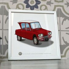 Poster citroën Ami 6 rouge