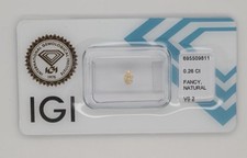 MERAVIGLIOSO! Diamante Naturale Certificato IGI-0.26-VS2-fancy Light Giallo-Pera