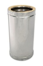 CANNA FUMARIA COIBENTATA TUBO LINEARE DOPPIA PARETE ACCIAIO INOX  5/10