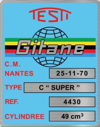 Autocollant gitane testi - gitane, c