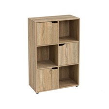 Mobile,Scaffale,Libreria 6 Scomparti in Legno,Ufficio,Soggiorno L90xP29xH60 cm