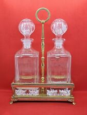 Tantalo porta Bottiglie di Liquore in Ottone - Bottiglie in Cristallo