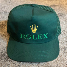 Rolex Trucker Cap cappello vintage anni 80 90 maglia verde logo raro dal Giappone