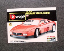 I236-Advertising Pubblicità-1990- BBURAGO , FERRARI 348 TB