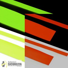 Pellicola adesiva luminescente fosforescente si illumina al buio arancio/giallo