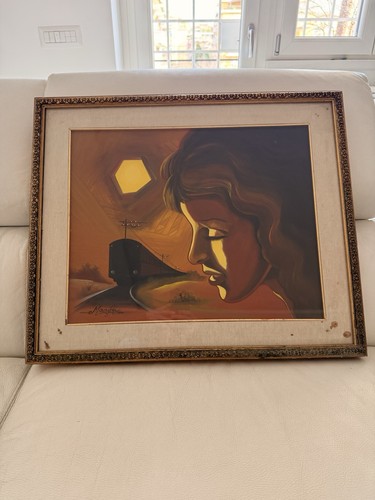Quadro olio tela pittore - su,