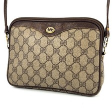 Borsa a tracolla Gucci vintage borsa GG Supreme PVC pelle marrone