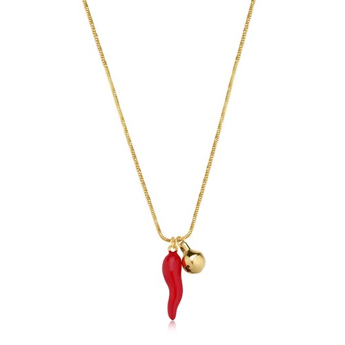 Collana acciaio 316l dorato - collana,