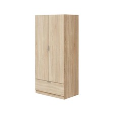 Armadio Guardaroba Appendiabiti 2 Ante 1 Cassetto 80x50x170 Simply Rovere