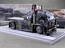 ZD SW 1:64 nero Kamaz Kama3 pianale rimorchio camion modello sportivo metallo pressofuso auto BN