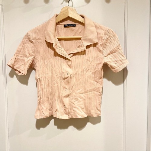 Top zara blush rosa manica - blush,