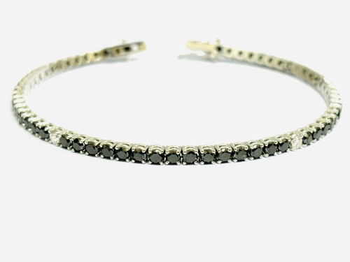Bracciale tennis diamanti neri