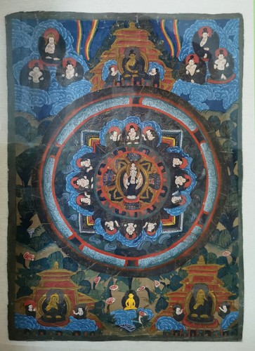 Antico thangka tibetano - antico,