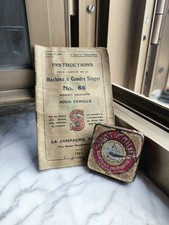 Set da Collezione Vintage Singer 1922 + Scatola Metallica "Grains de Millet"...