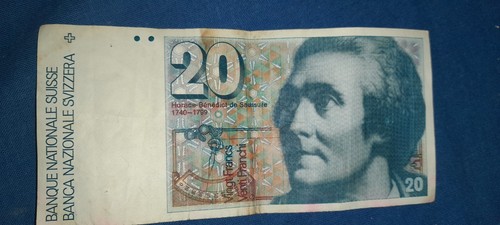 Banconota svizzera franchi - svizzera,