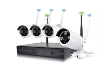 KIT COMPLETO VIDEOSORVEGLIANZA TELECAMERA WIRELESS NVR DVR WIFI IP ESTERNO CAM