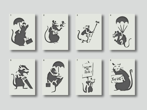 Banksy rat stencil per - rat,