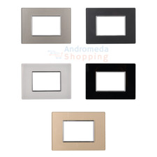 PLACCHE VETRO COMPATIBILI BTICINO AXOLUTE  PLACCA  3 4 6 POSTI