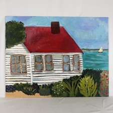 Quadro originale arte spiaggia