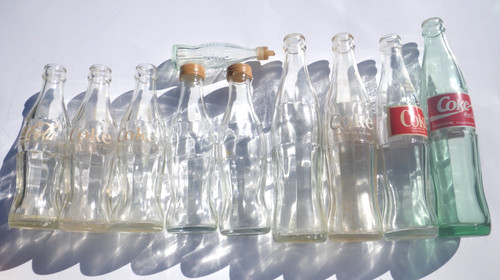 Vintage coke bottles over - vintage, 10