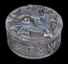 Drago Astuccio Con Churchill - Fantasy Gotico Scatola Portagioie Decorazione