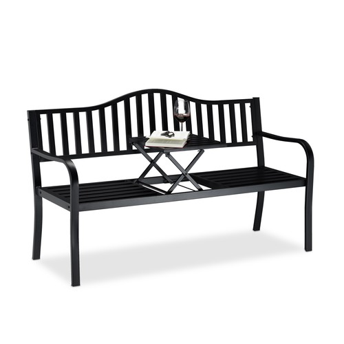 Panca giardino posti nero - da,