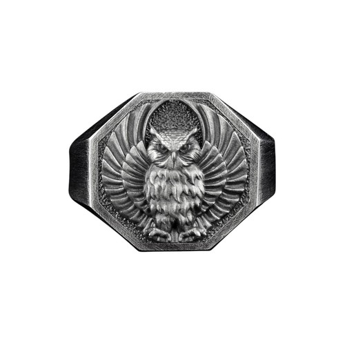 Anello argento ossidato - in,