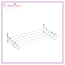 STENDINO STENDIBIANCHERIA A PARETE IN ACCIAIO BRIO SUPER CM.80