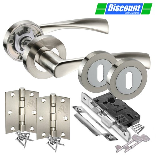 Locking door handle pack with - door,