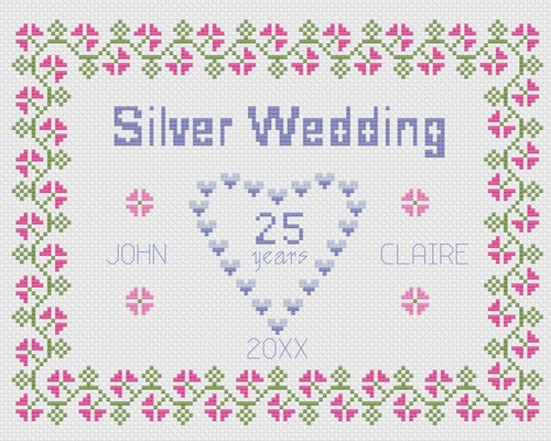 Punto croce matrimonio - punto,