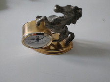 SOPRAMMOBILE CON OROLOGIO E CAVALLO IN METALLO N.B. OROLOGIO NON TESTATO VINTAGE