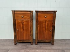 coppia di comodini Italiani In Stile Carlo X Epoca ‘800 In Noce XIX Secolo