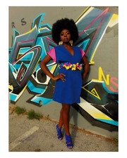 Abito Gonna Minigonna Kimono Blu Fuxia Giallo 42 44 