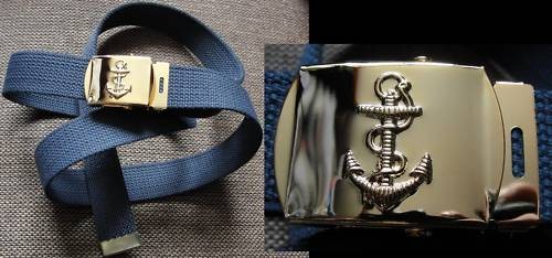 Ceinture neuve bleue boucle - boucle, or