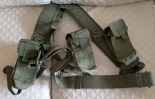 SPALLACCI CON 3 GIBERNE PORTA CARICATORI E CINTURONE E.I ANNI 90 