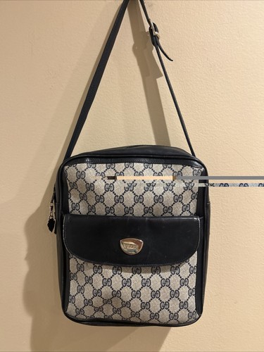1980 gucci navy leather - 1980’s,