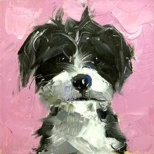 Dipinto olio originale - , cane