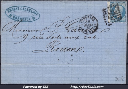 France sur lettre gc - n°, 22